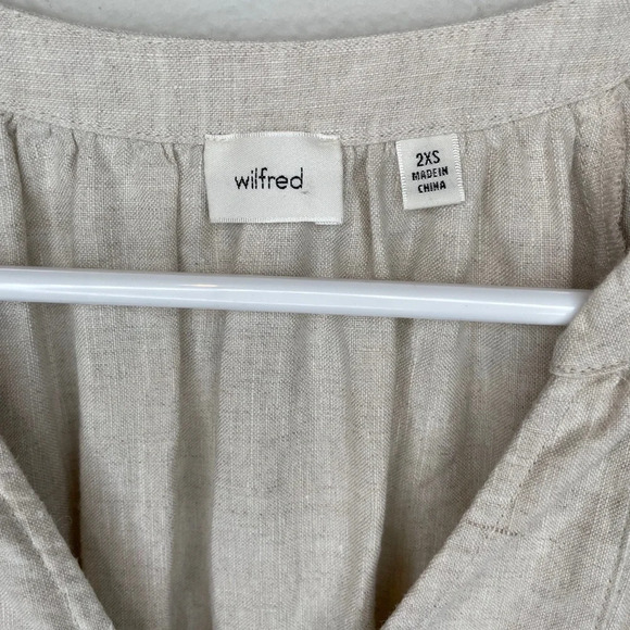 Aritzia Wilfred Decadence Organic Linen Tiered Midi Dress Size 2XS - Picture 7 of 13